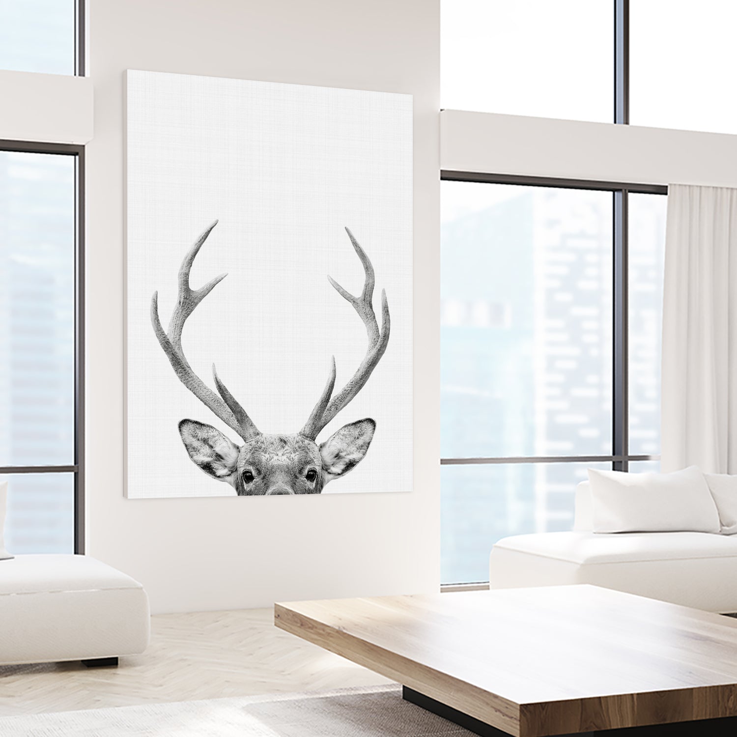 Deer Portrait by Justinas Jokubauskas on GIANT ART - black photo manipulation