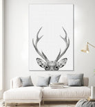 Deer Portrait by Justinas Jokubauskas on GIANT ART - black photo manipulation