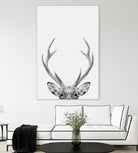 Deer Portrait by Justinas Jokubauskas on GIANT ART - black photo manipulation