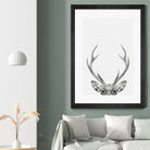 Deer Portrait by Justinas Jokubauskas on GIANT ART - black photo manipulation