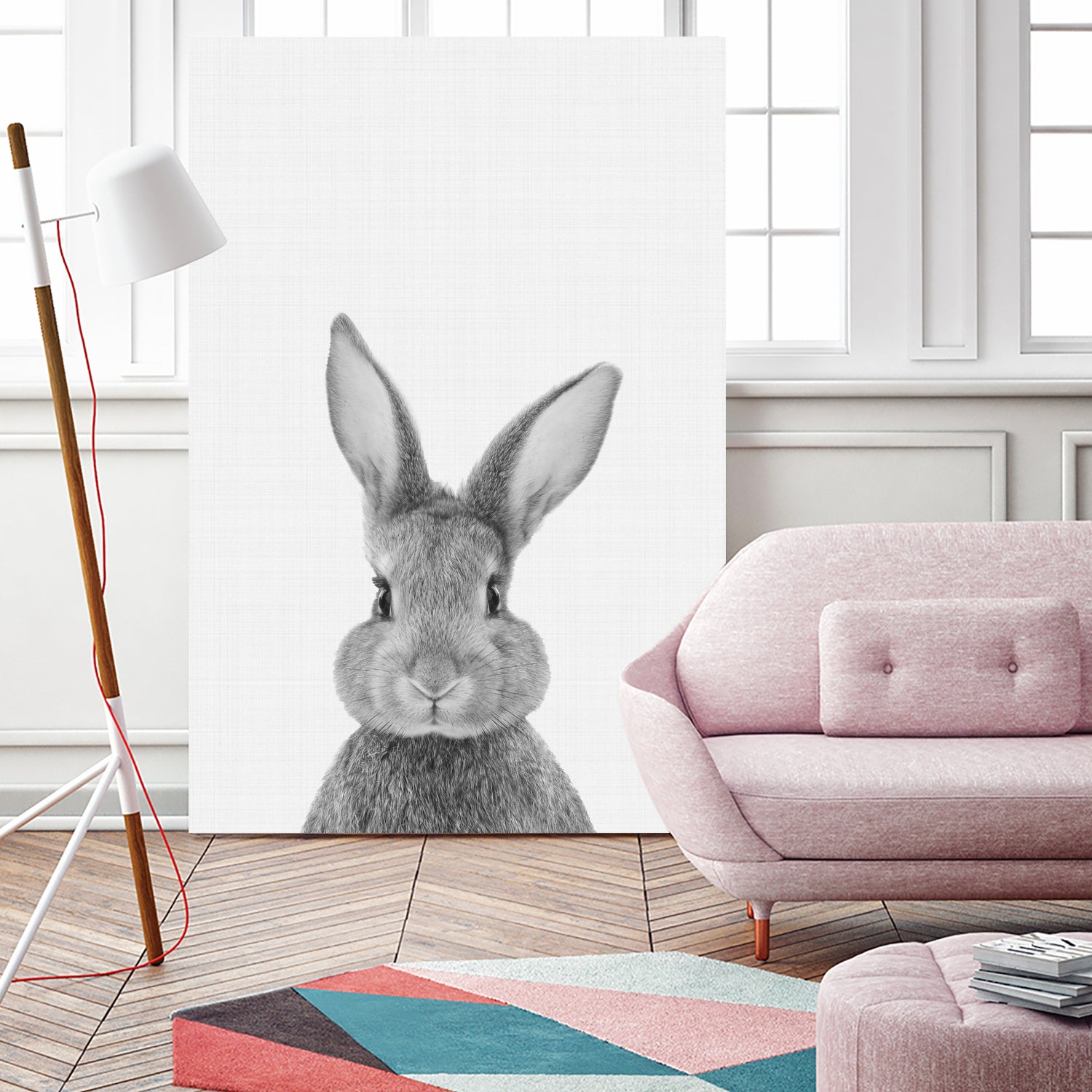 Rabbit Portrait by Justinas Jokubauskas on GIANT ART - black photo manipulation