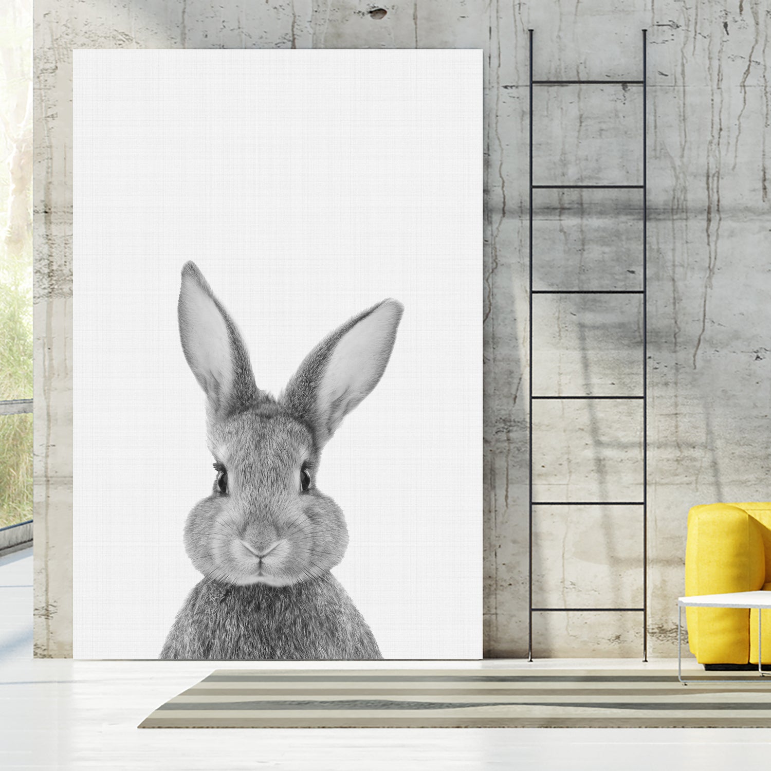 Rabbit Portrait by Justinas Jokubauskas on GIANT ART - black photo manipulation