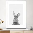 Rabbit Portrait by Justinas Jokubauskas on GIANT ART - black photo manipulation