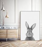 Rabbit Portrait by Justinas Jokubauskas on GIANT ART - black photo manipulation