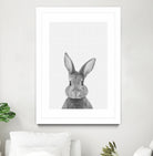 Rabbit Portrait by Justinas Jokubauskas on GIANT ART - black photo manipulation