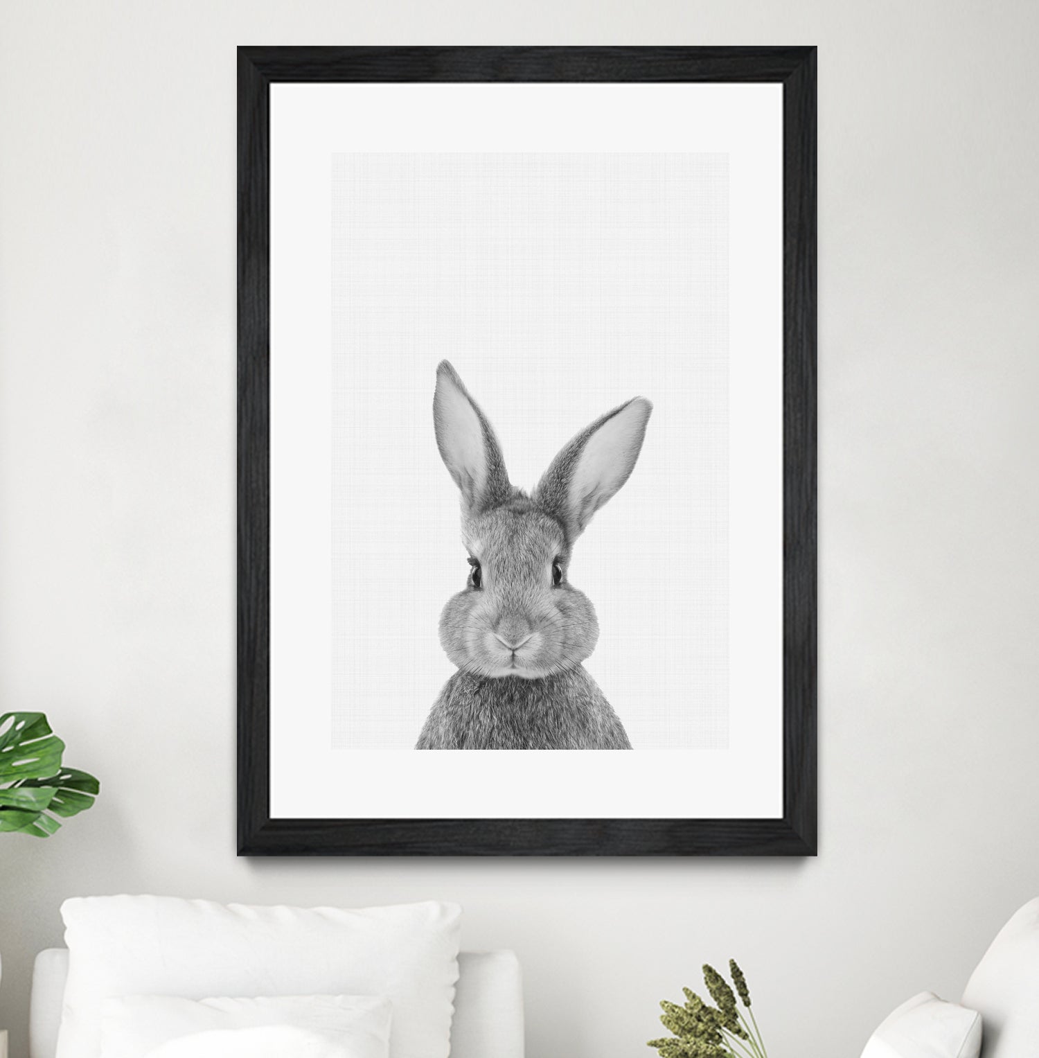 Rabbit Portrait by Justinas Jokubauskas on GIANT ART - black photo manipulation