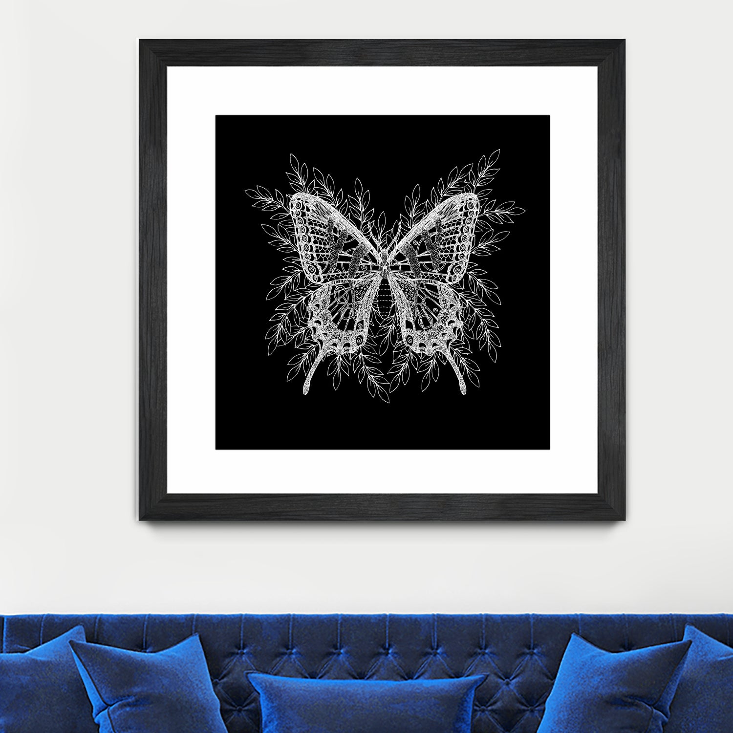 Black and White Butterfly Design by Brigitte Carre on GIANT ART - black digital painting