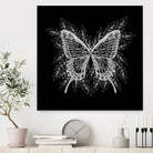 Black and White Butterfly Design by Brigitte Carre on GIANT ART - black digital painting