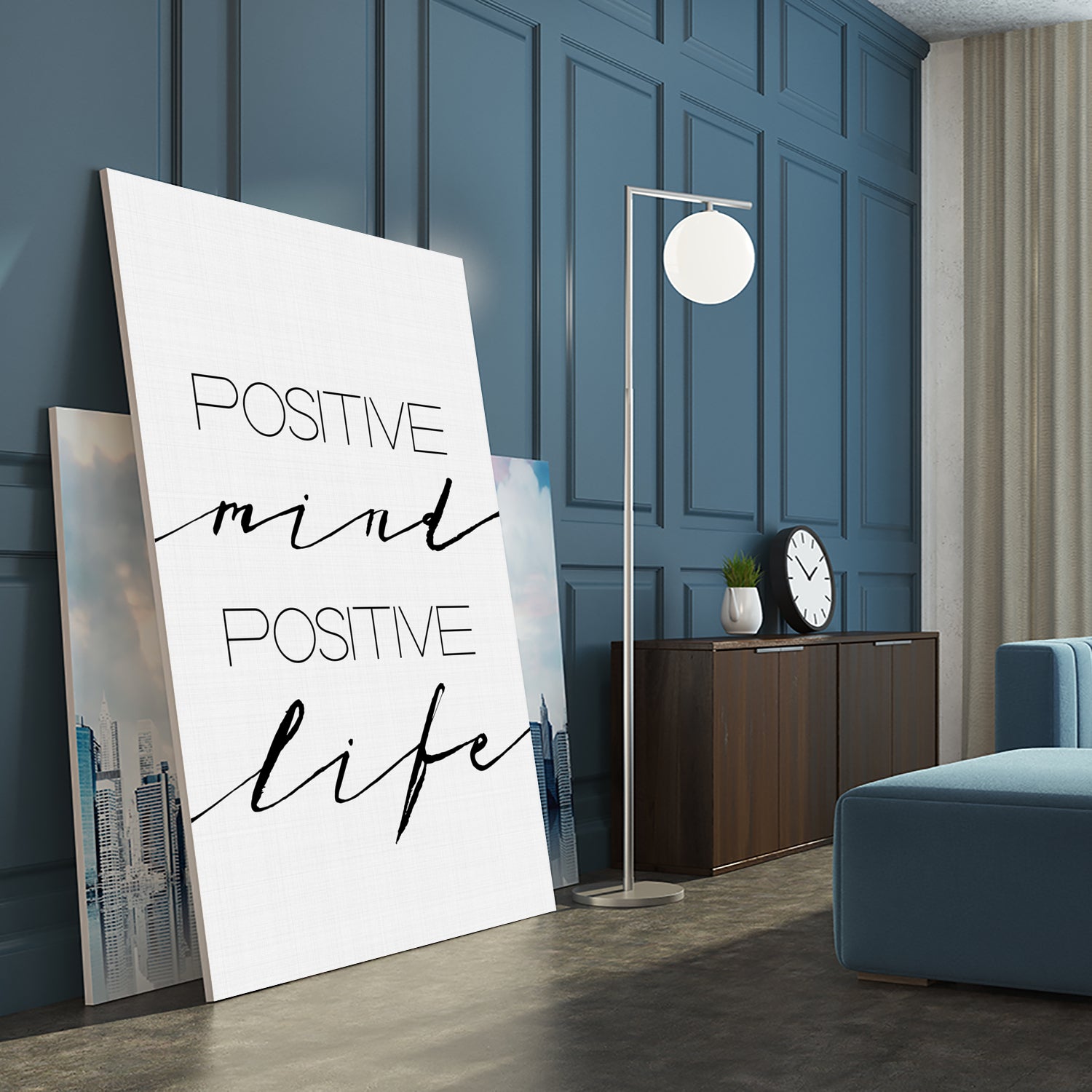 Positive Mind Positive Life by Justinas Jokubauskas on GIANT ART - black typography