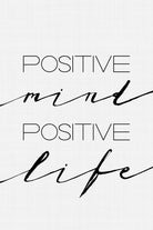 Positive Mind Positive Life by Justinas Jokubauskas on GIANT ART - black typography