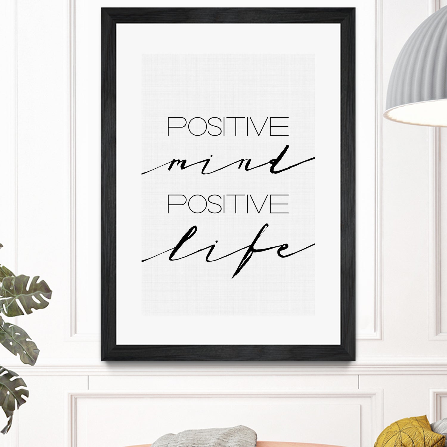 Positive Mind Positive Life by Justinas Jokubauskas on GIANT ART - black typography