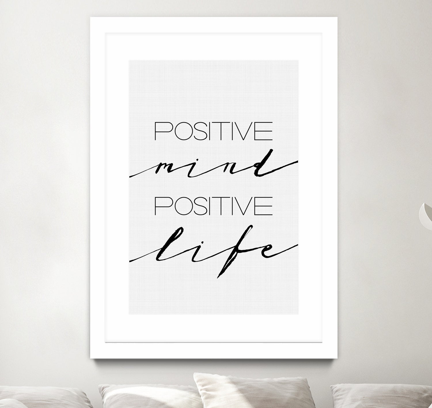 Positive Mind Positive Life by Justinas Jokubauskas on GIANT ART - black typography