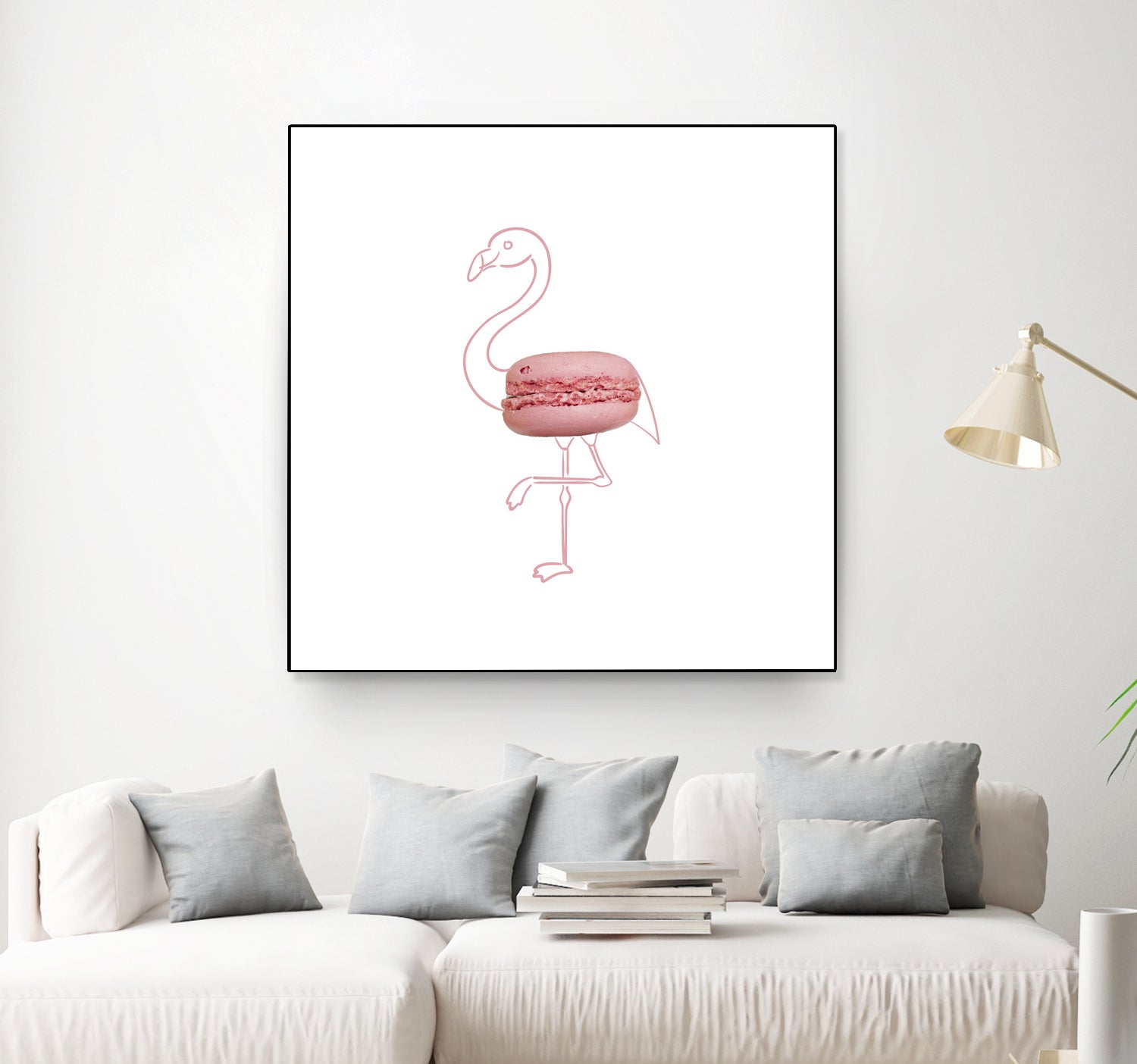 Macaron flamingo by Olivia Lorot on GIANT ART - pink photo illustration