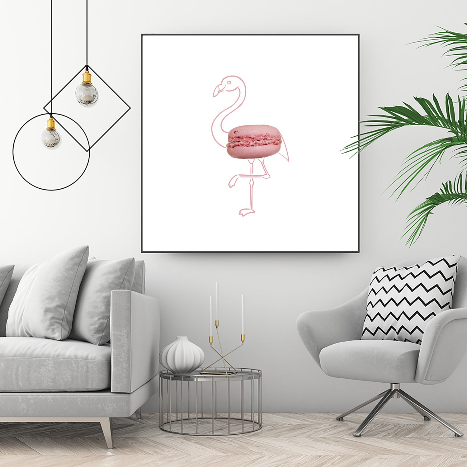 Macaron flamingo by Olivia Lorot on GIANT ART - pink photo illustration