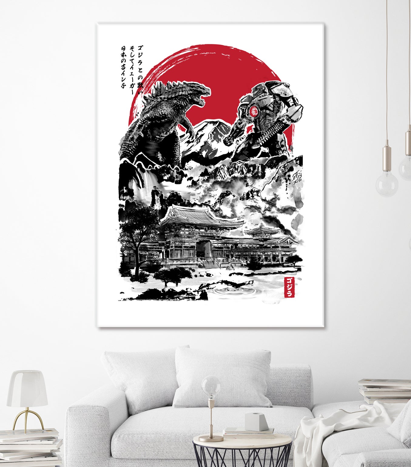 Attack on Japan Temple by Antonio Camarena on GIANT ART - white digital painting