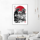 Attack on Japan Temple by Antonio Camarena on GIANT ART - white digital painting