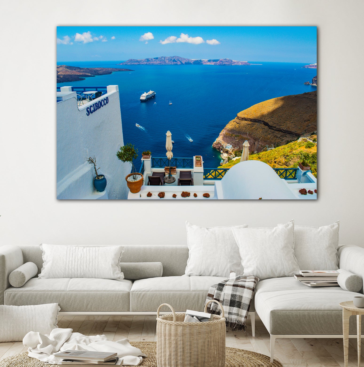 Santorini by Haris Kavalla on GIANT ART - blue photo manipulation