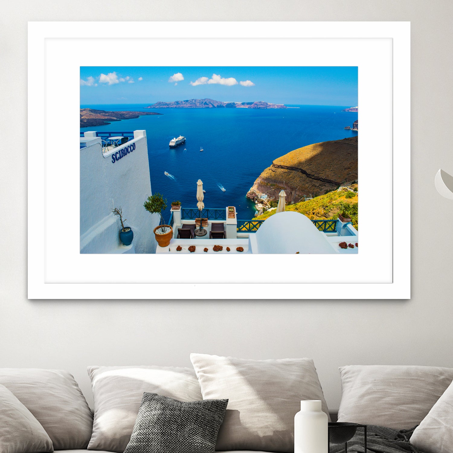 Santorini by Haris Kavalla on GIANT ART - blue photo manipulation