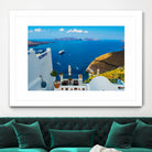 Santorini by Haris Kavalla on GIANT ART - blue photo manipulation