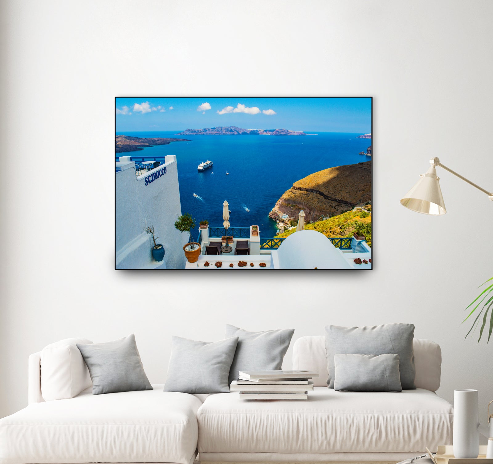 Santorini by Haris Kavalla on GIANT ART - blue photo manipulation