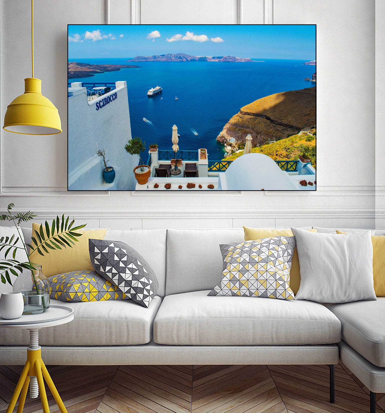 Santorini by Haris Kavalla on GIANT ART - blue photo manipulation