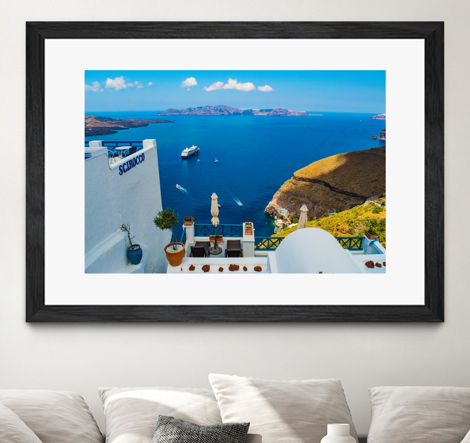 Santorini by Haris Kavalla on GIANT ART - blue photo manipulation