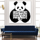 I Just Want to Drink Coffee Creates Stuff and Sleep by Tobias Fonseca on GIANT ART - white digital painting