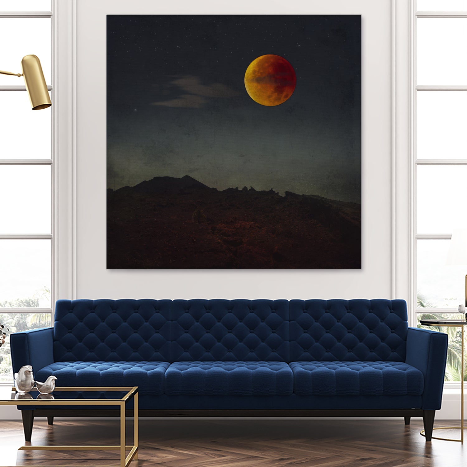 blood moon rising by Dirk Wüstenhagen on GIANT ART - orange photo manipulation