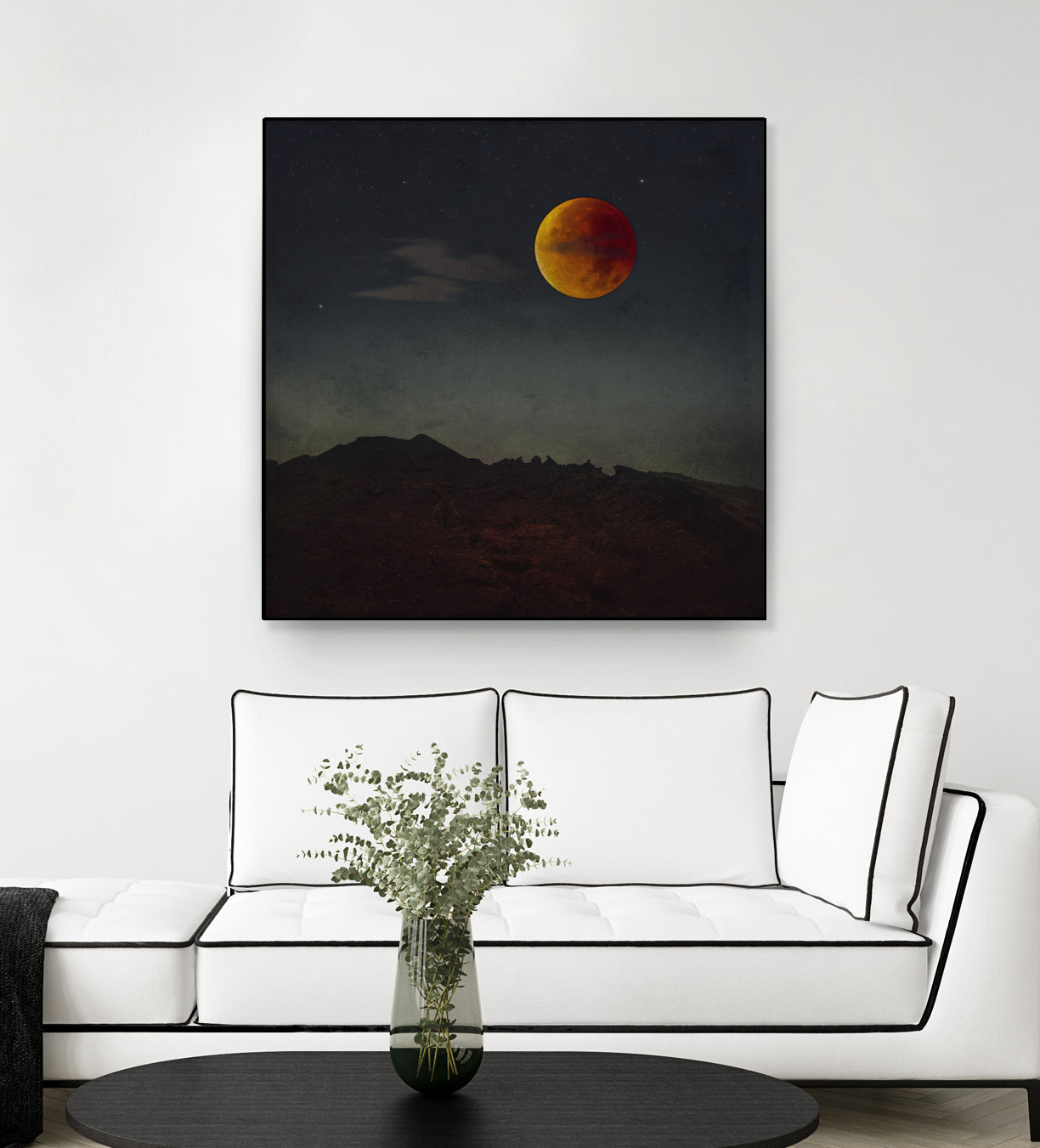 blood moon rising by Dirk Wüstenhagen on GIANT ART - orange photo manipulation