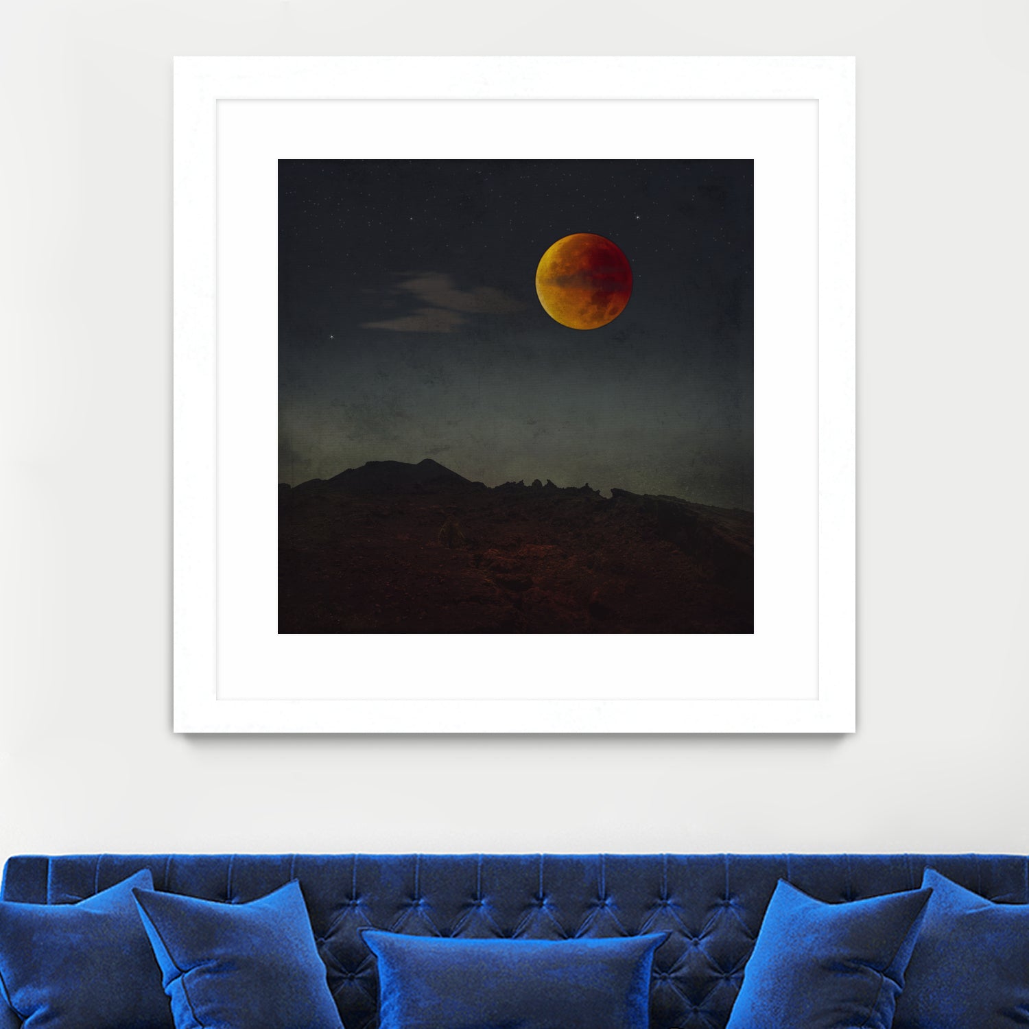 blood moon rising by Dirk Wüstenhagen on GIANT ART - orange photo manipulation