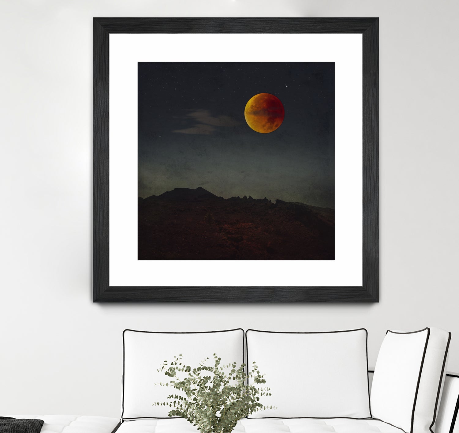 blood moon rising by Dirk Wüstenhagen on GIANT ART - orange photo manipulation