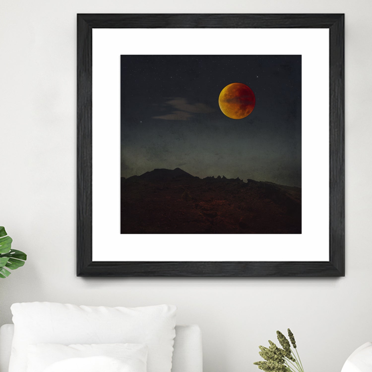 blood moon rising by Dirk Wüstenhagen on GIANT ART - orange photo manipulation