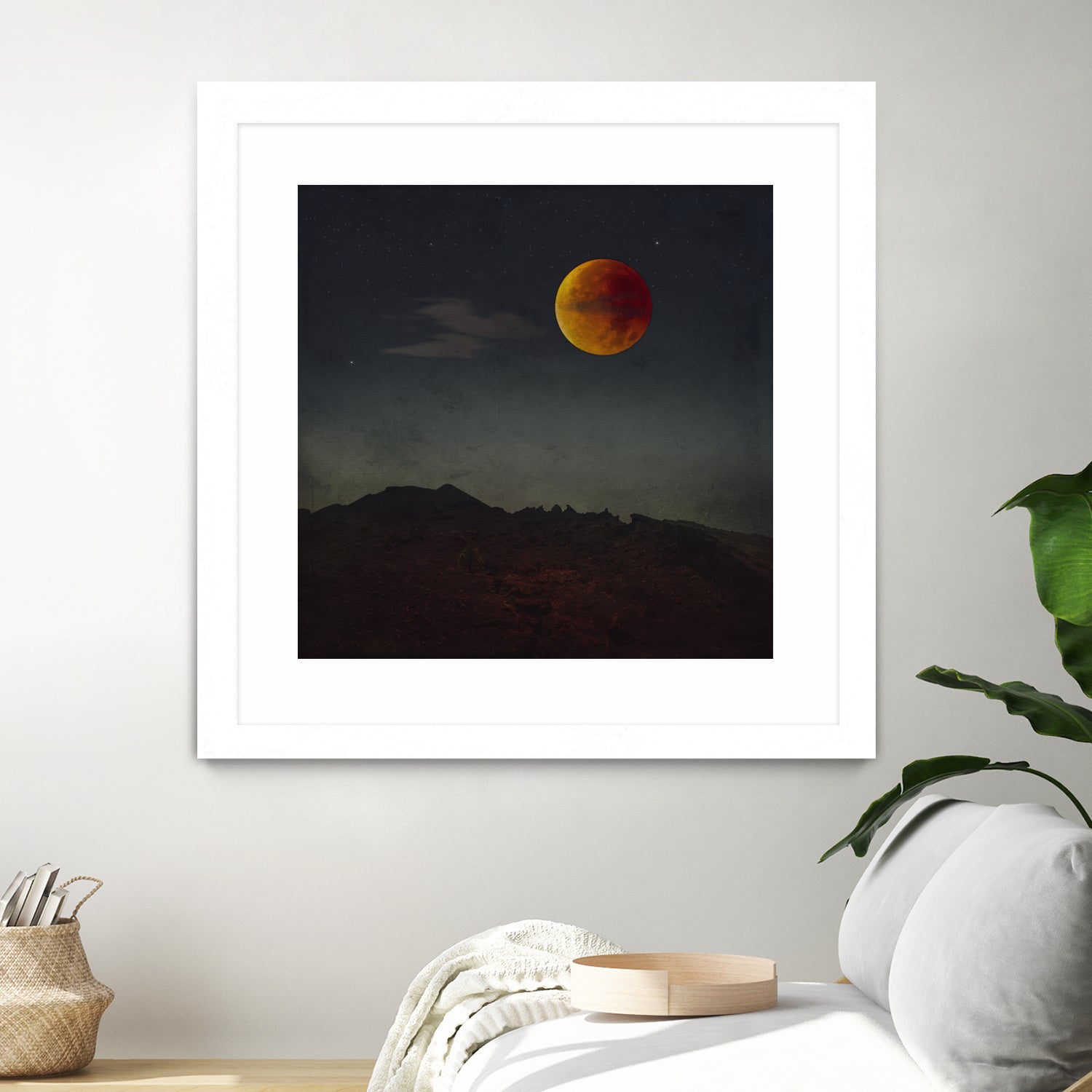 blood moon rising by Dirk Wüstenhagen on GIANT ART - orange photo manipulation