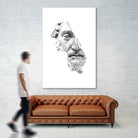 MARCUS AURELIUS ANTONINUS AUGUSTUS / black / white by Daniel Coulmann on GIANT ART - white digital drawing