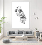 MARCUS AURELIUS ANTONINUS AUGUSTUS / black / white by Daniel Coulmann on GIANT ART - white digital drawing