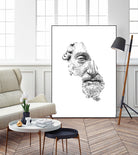 MARCUS AURELIUS ANTONINUS AUGUSTUS / black / white by Daniel Coulmann on GIANT ART - white digital drawing