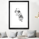 MARCUS AURELIUS ANTONINUS AUGUSTUS / black / white by Daniel Coulmann on GIANT ART - white digital drawing