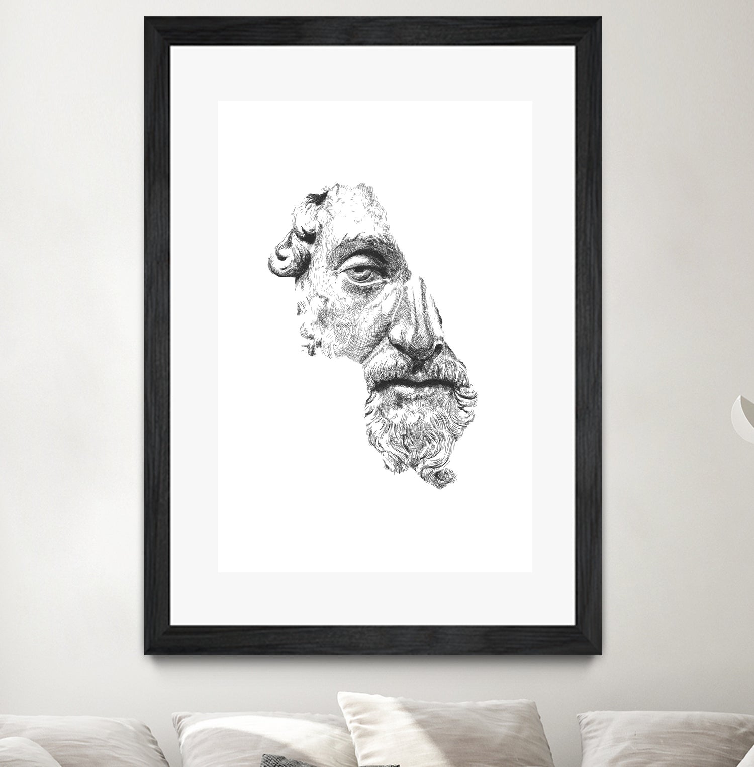 MARCUS AURELIUS ANTONINUS AUGUSTUS / black / white by Daniel Coulmann on GIANT ART - white digital drawing