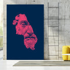 MARCUS AURELIUS ANTONINUS AUGUSTUS / blue / red by Daniel Coulmann on GIANT ART - blue digital drawing