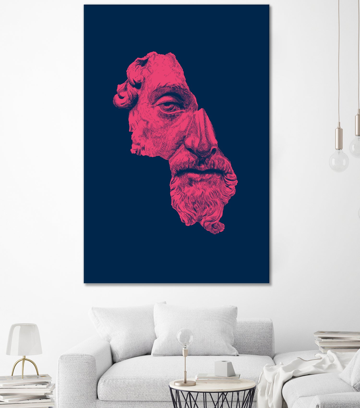 MARCUS AURELIUS ANTONINUS AUGUSTUS / blue / red by Daniel Coulmann on GIANT ART - blue digital drawing