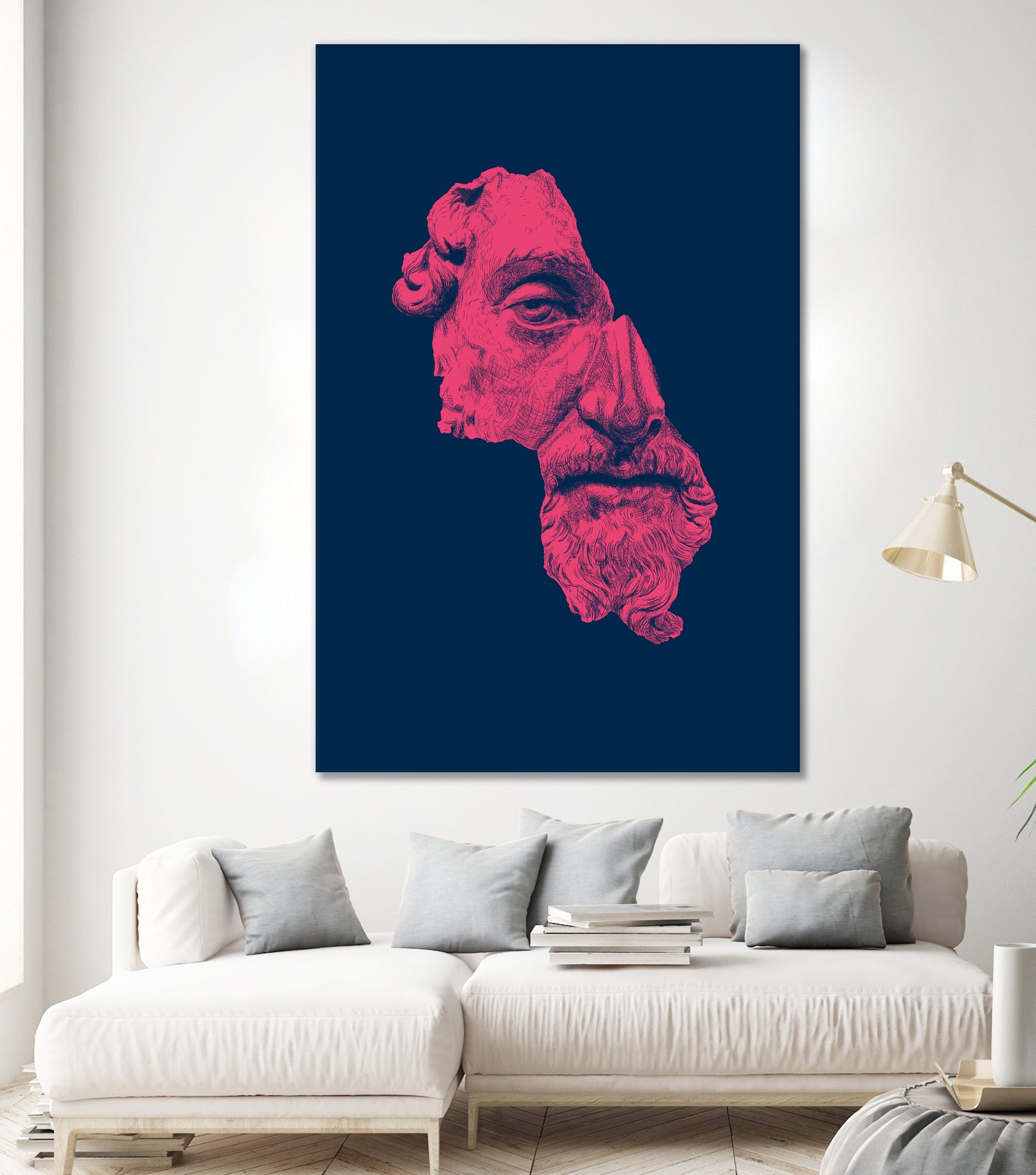 MARCUS AURELIUS ANTONINUS AUGUSTUS / blue / red by Daniel Coulmann on GIANT ART - blue digital drawing