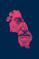 MARCUS AURELIUS ANTONINUS AUGUSTUS / blue / red by Daniel Coulmann on GIANT ART - blue digital drawing