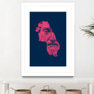 MARCUS AURELIUS ANTONINUS AUGUSTUS / blue / red by Daniel Coulmann on GIANT ART - blue digital drawing