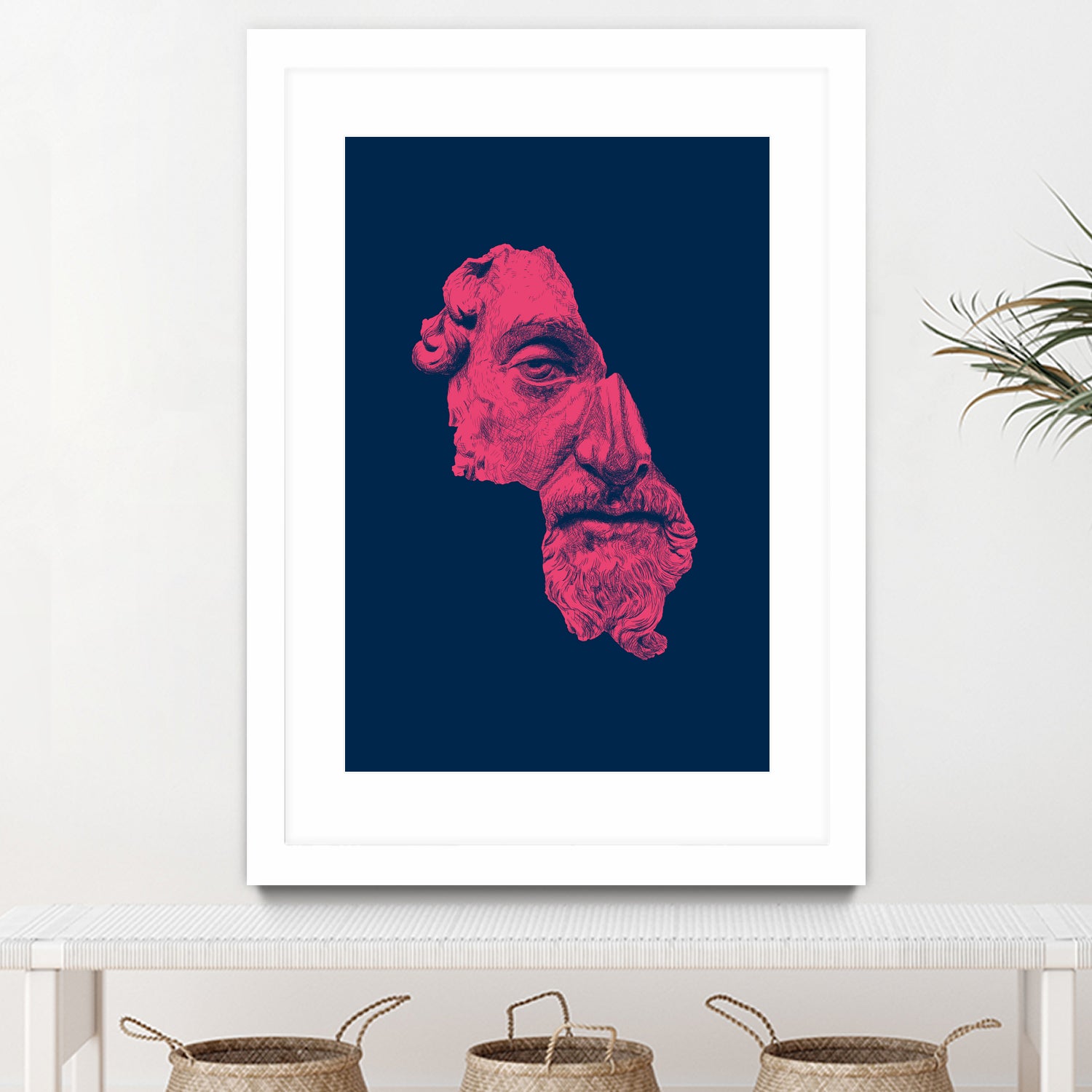 MARCUS AURELIUS ANTONINUS AUGUSTUS / blue / red by Daniel Coulmann on GIANT ART - blue digital drawing