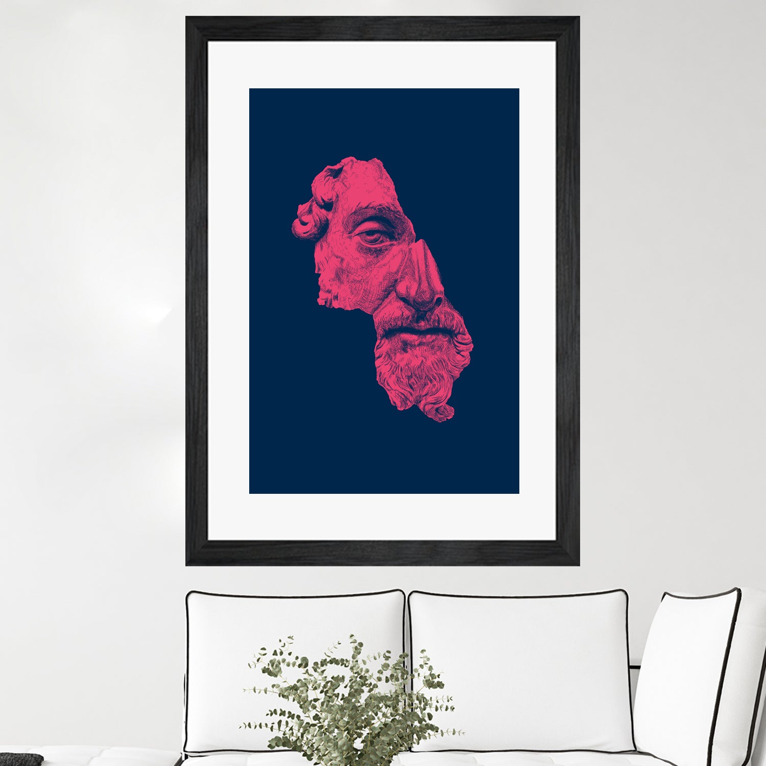 MARCUS AURELIUS ANTONINUS AUGUSTUS / blue / red by Daniel Coulmann on GIANT ART - blue digital drawing