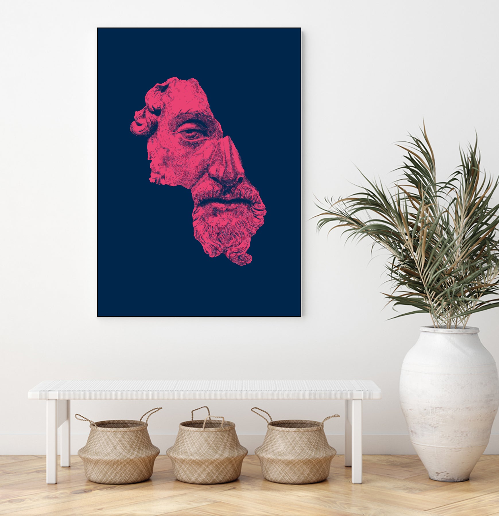 MARCUS AURELIUS ANTONINUS AUGUSTUS / blue / red by Daniel Coulmann on GIANT ART - blue digital drawing