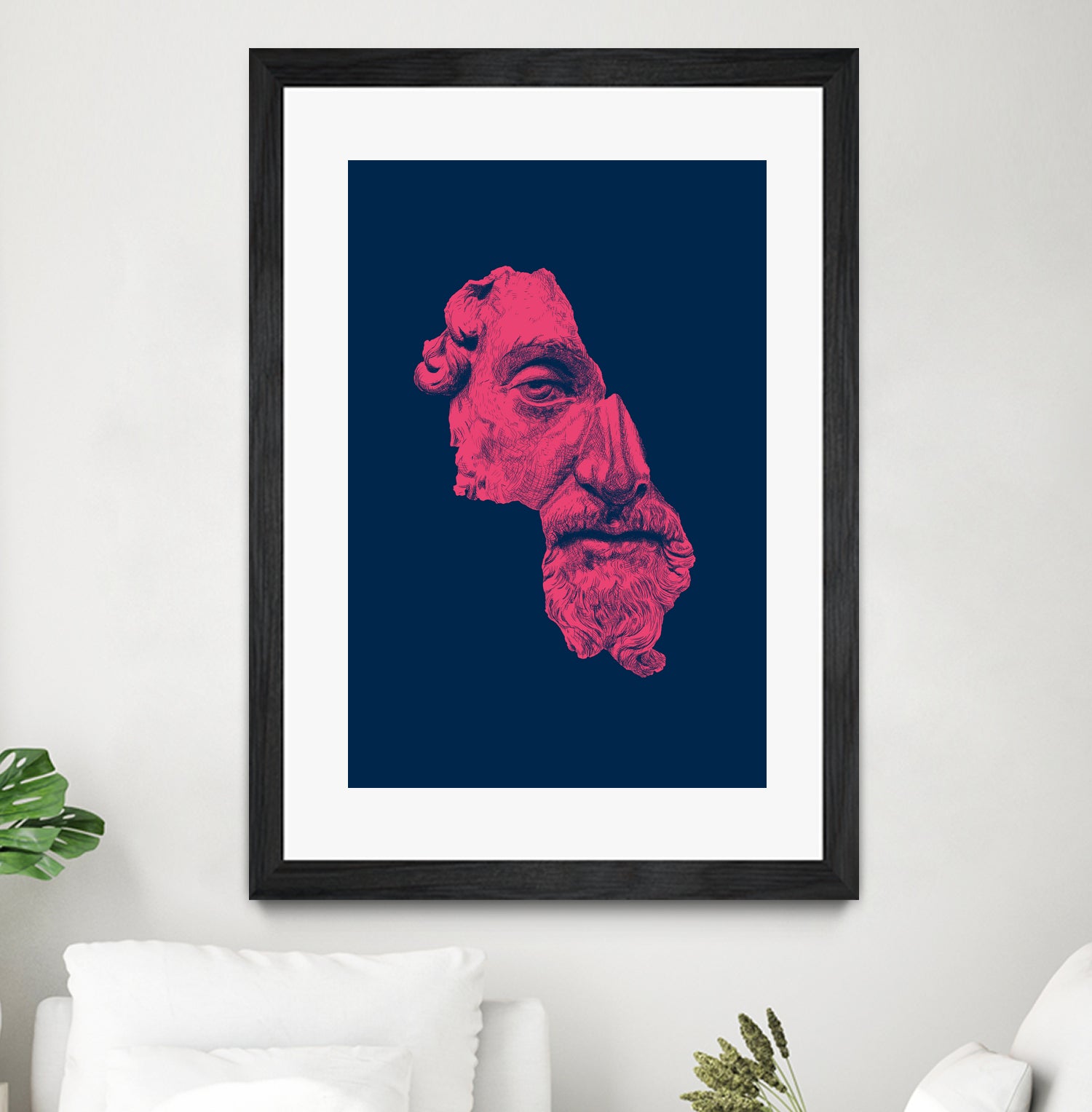 MARCUS AURELIUS ANTONINUS AUGUSTUS / blue / red by Daniel Coulmann on GIANT ART - blue digital drawing