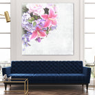 Vintage Flowers Lily by Sven Herkenrath on GIANT ART - pink mixed media