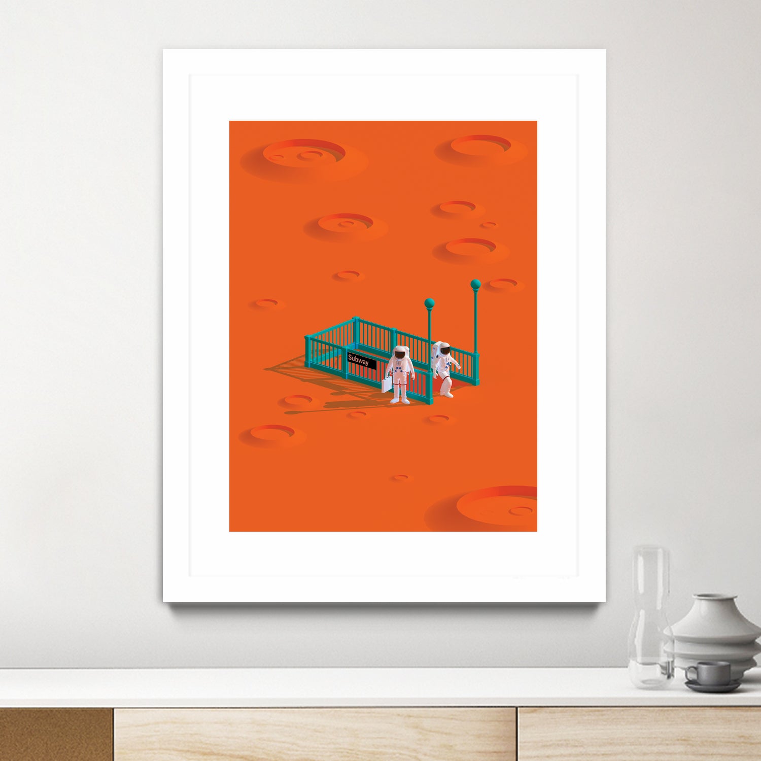 mars station by frederic peault on GIANT ART - orange 3d art