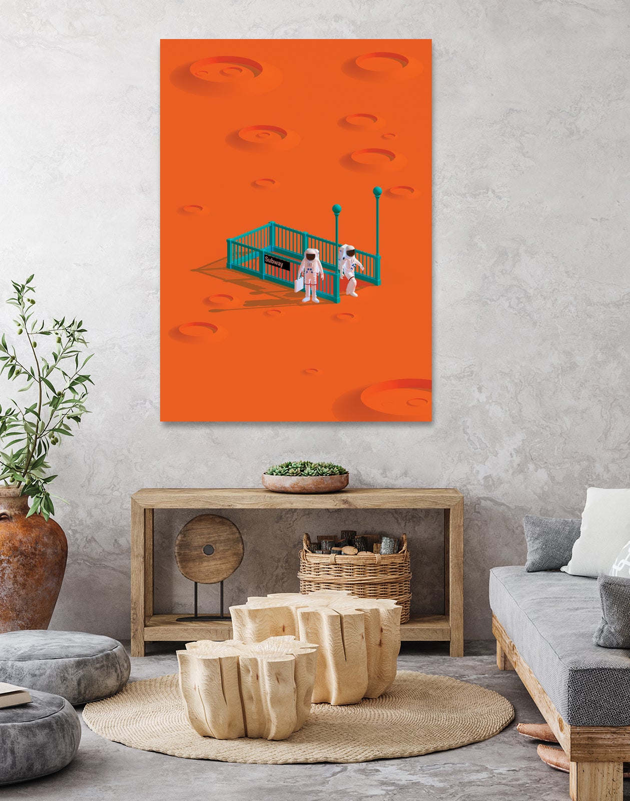 mars station by frederic peault on GIANT ART - orange 3d art